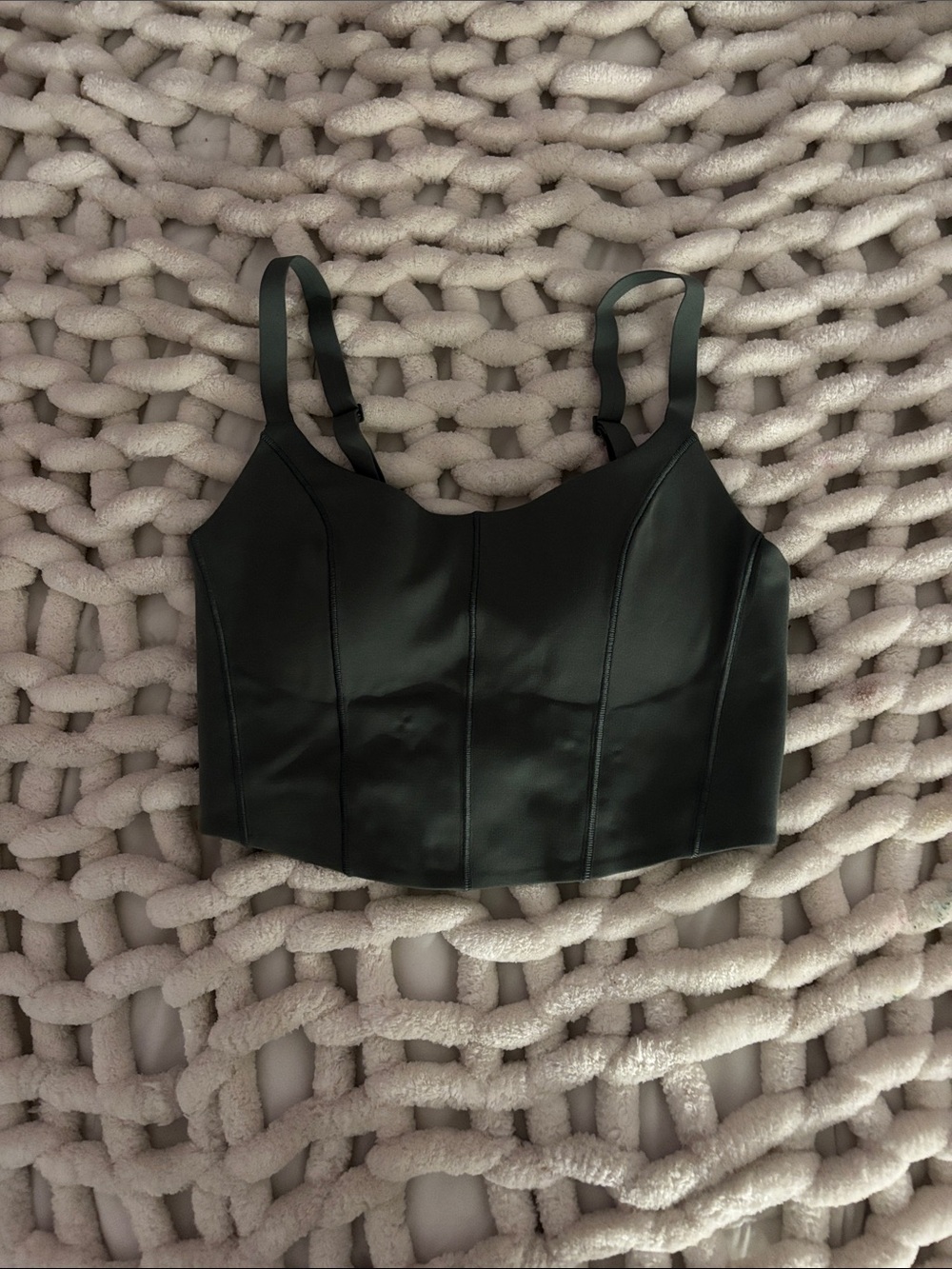 Olive Green Aerie Bustier Sports Bra